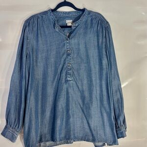 Chico's Light Blue Chambray Blouse